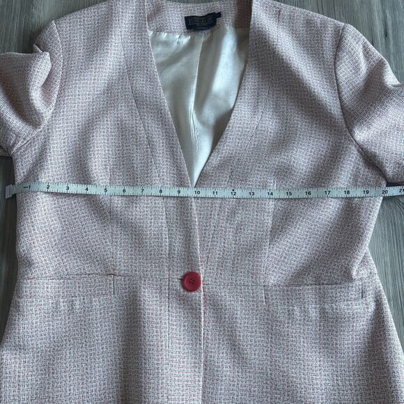 Vintage Pendleton Women’s  Plaid Rayon Wool Blazer Jacket Red/pink Tan Size 12 - Picture 7 of 10